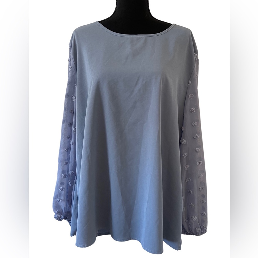 NWOT Blue Long Sleeves with Dots